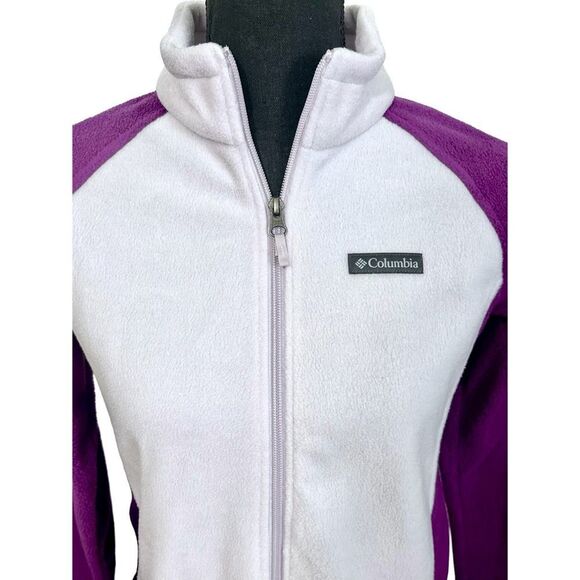 Columbia Girls' Benton Springs Classy Plum / Lilac Fleece Jacket, SZ L (14/16) - Picture 3 of 9